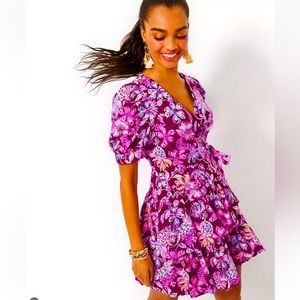 Lilly Pulitzer ALEXANDRIA WRAP DRESS Tropical Twist size 0